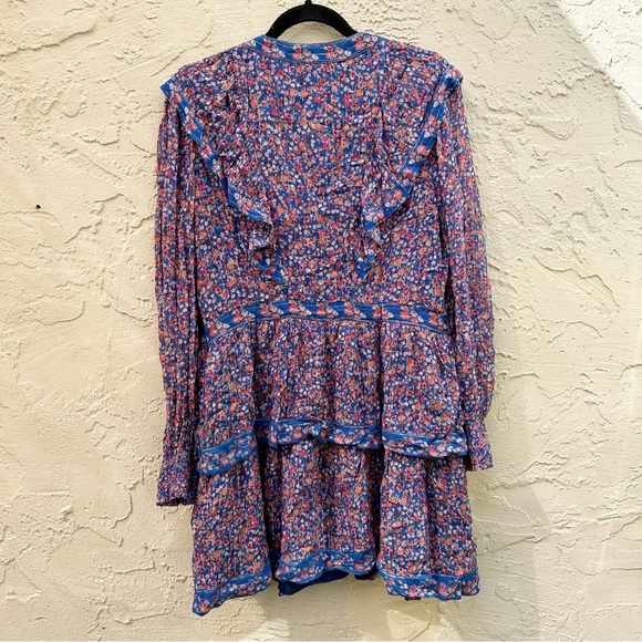 New SAYLOR Mamie Metallic Floral Ruffle Mini Dress XL - Picture 4 of 6